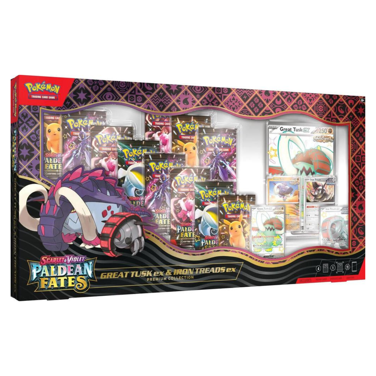Pokémon Paldean Fates Great Tusk ex & Iron Treads ex Premium Collection Box